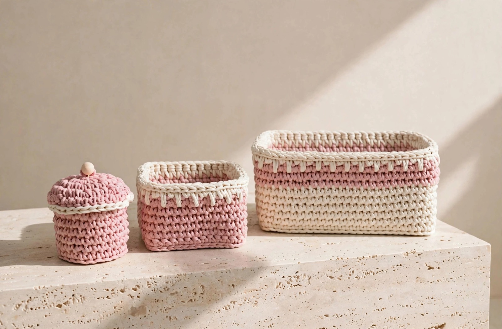 Set di cestini all'uncinetto Isly Home